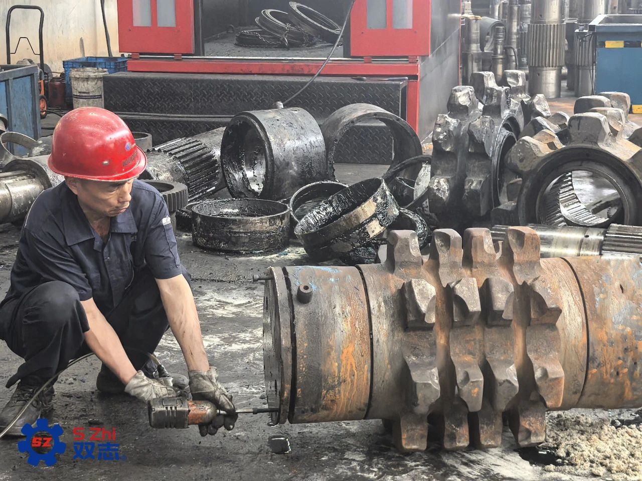 拆卸、定損——舊件鏈輪軸組到廠第一步！